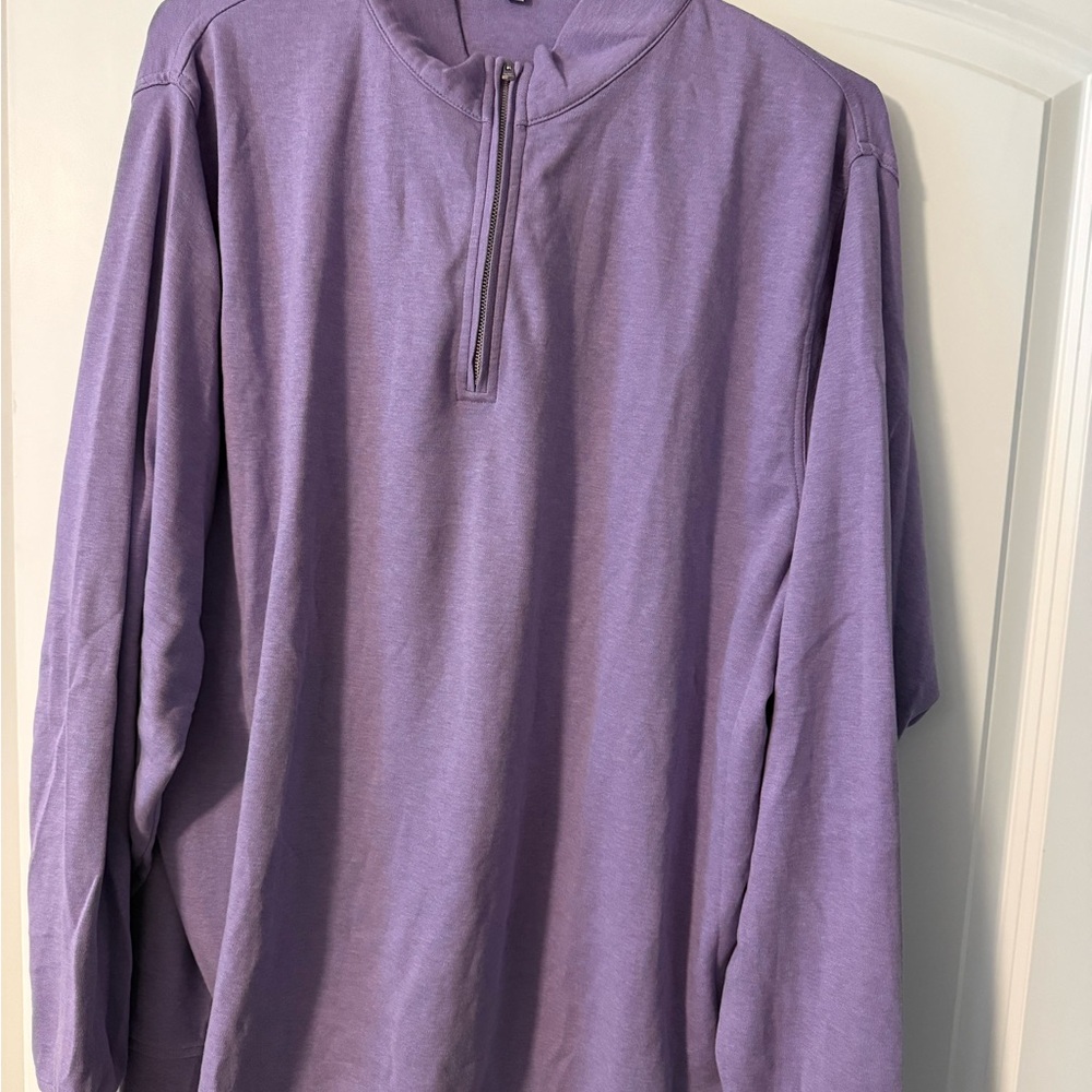Peter Millar Lavender Quarter-Zip Pullover- XL